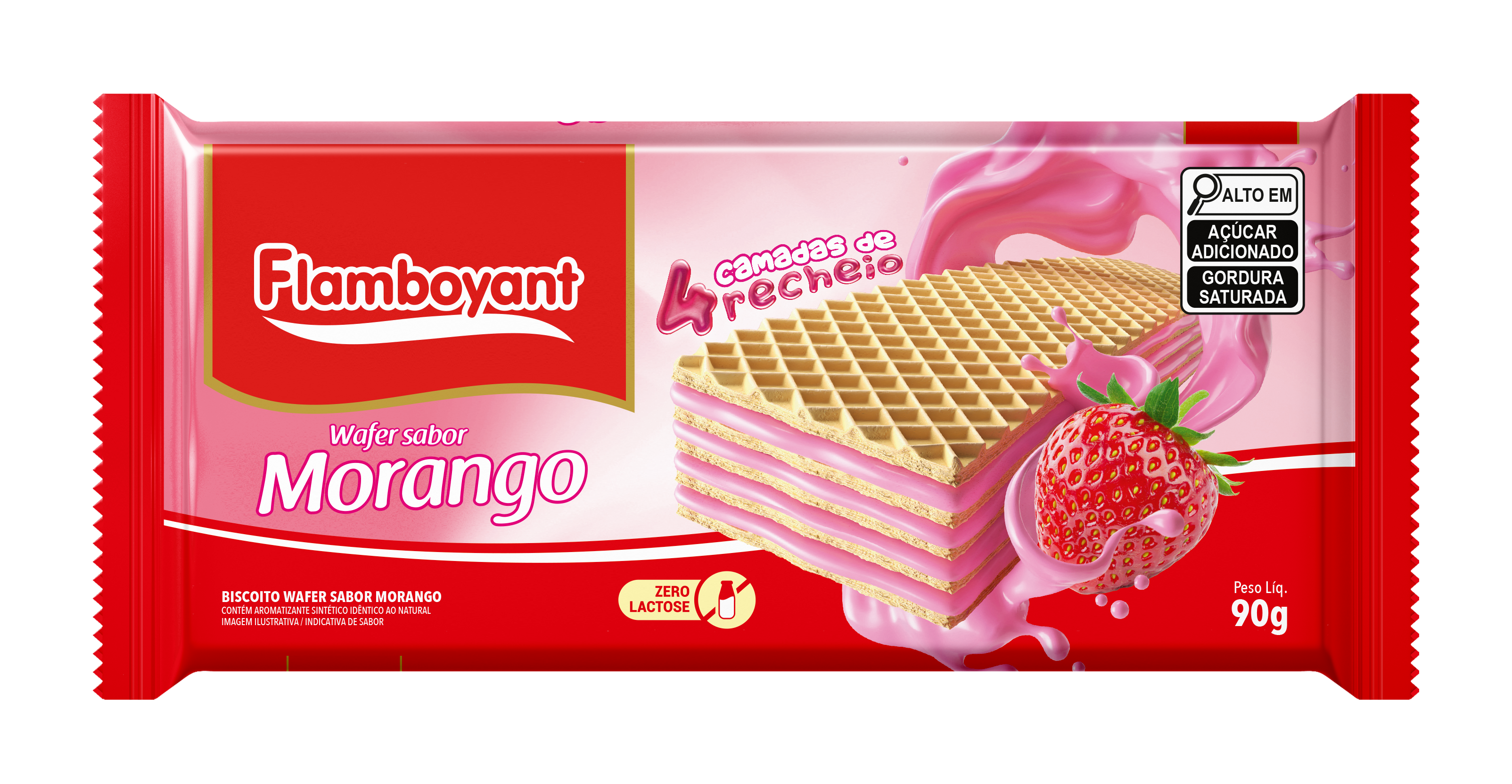 FLAMB BISC WAFER MORANGO 90GRS CX/40