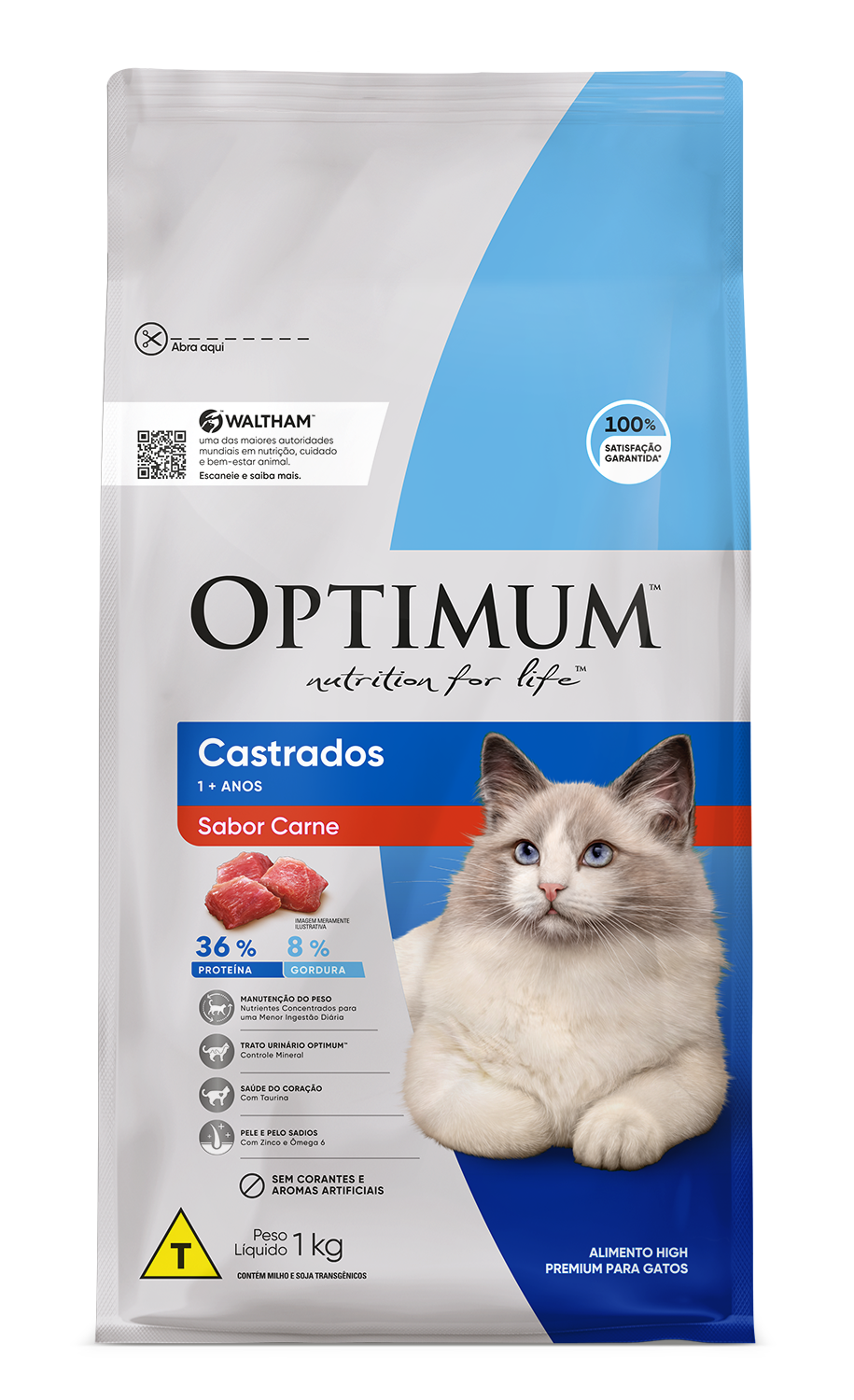 OPTIMUM DRY CAT AD CAST CARNE 1KG FD/10