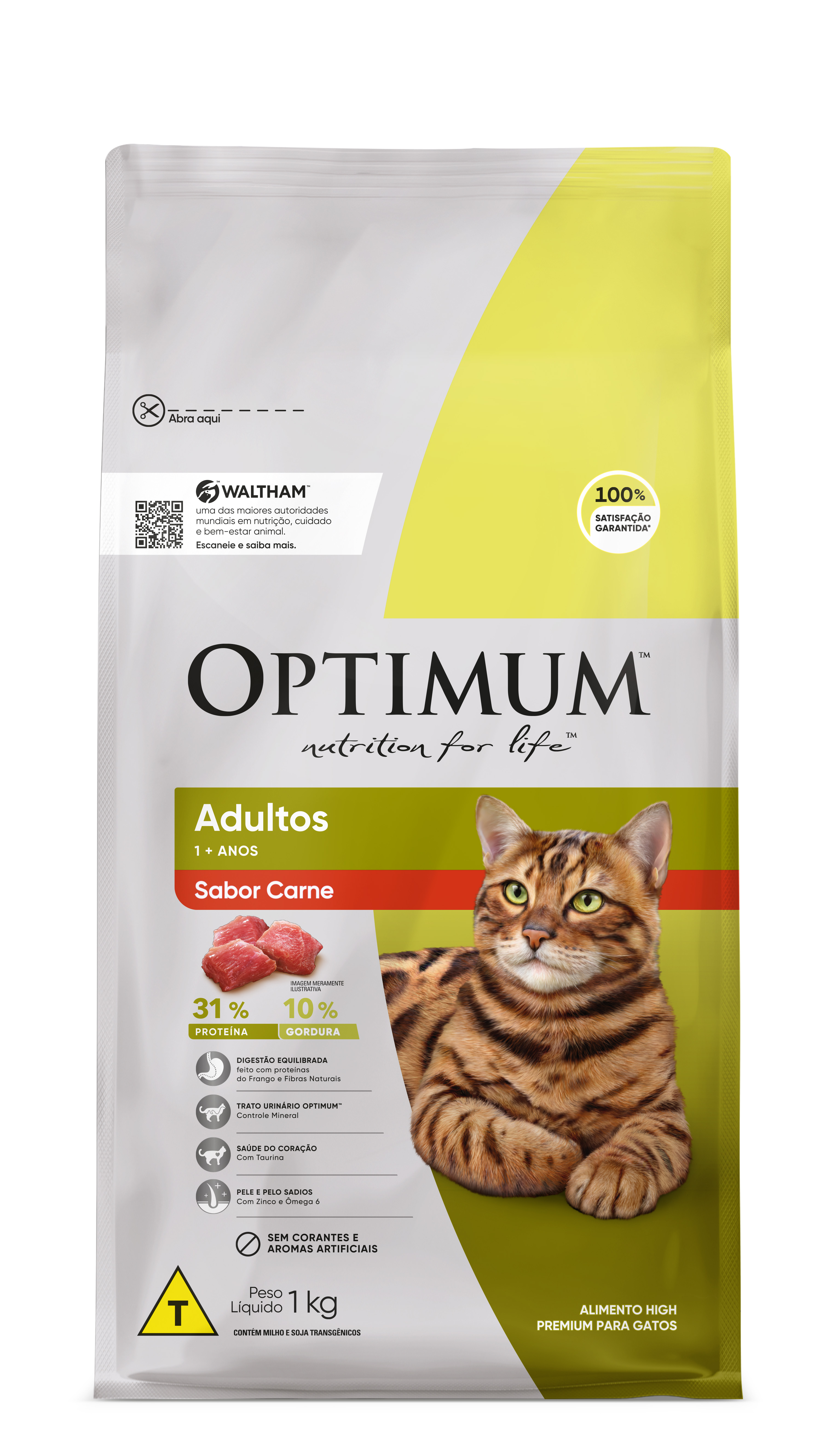 OPTIMUM DRY CAT AD CARNE 1KG FD/10