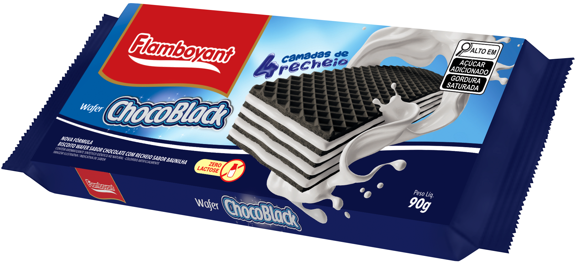 FLAMB BISC WAFER CHOCOBLACK 90GRS CX/40