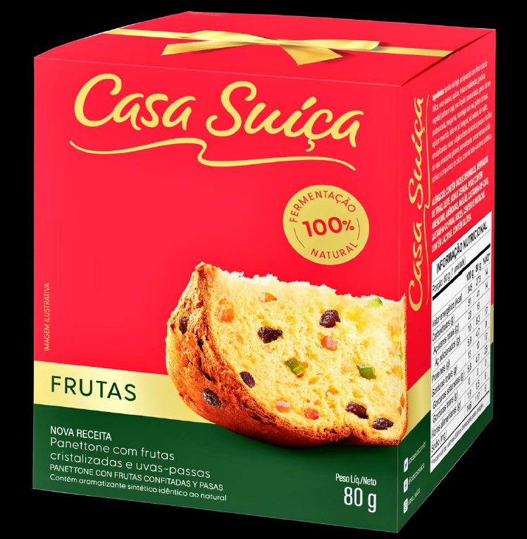 PANETONE CS FRUTAS/PASSAS 80GR CX/24