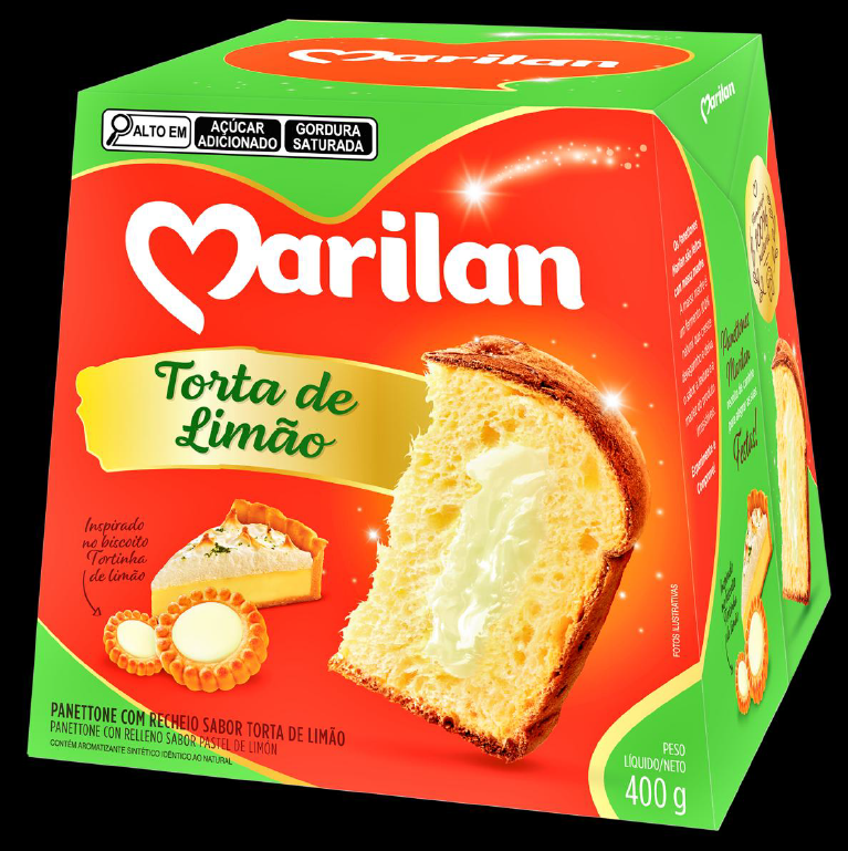 PANETONE MARILAN TORTA LIMÃO 400GR CX/18