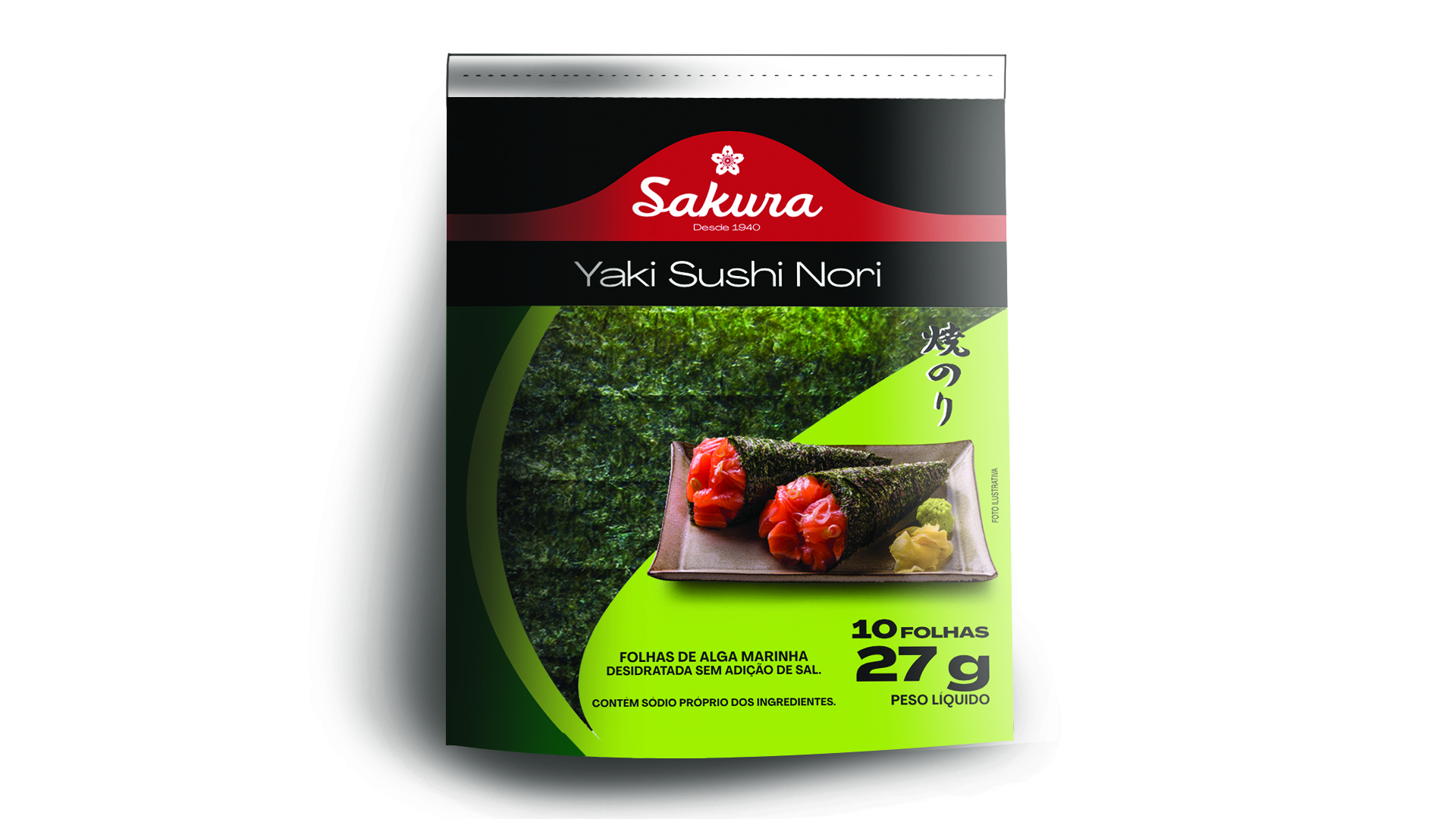 SAK YAKI SUSHI NORI 10 FOLHAS 27G CX/40