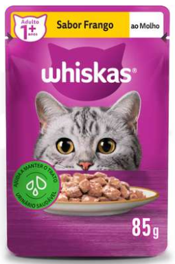 WHISKAS SACHE 85GR FRANGO L20P16 CX/2