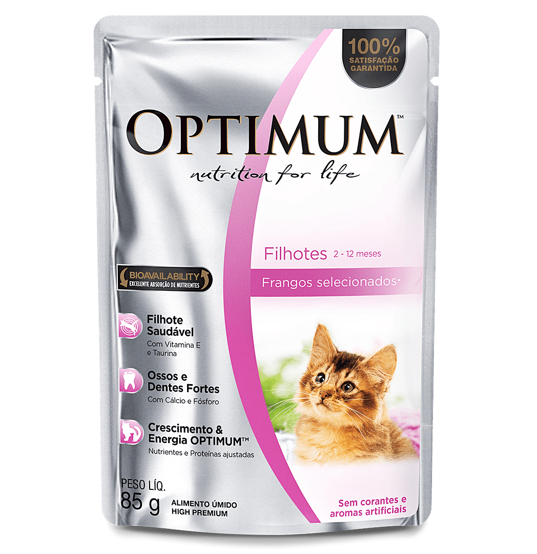 OPTIMUM CAT SC FILHOTE FRANGO 2X20X85GR