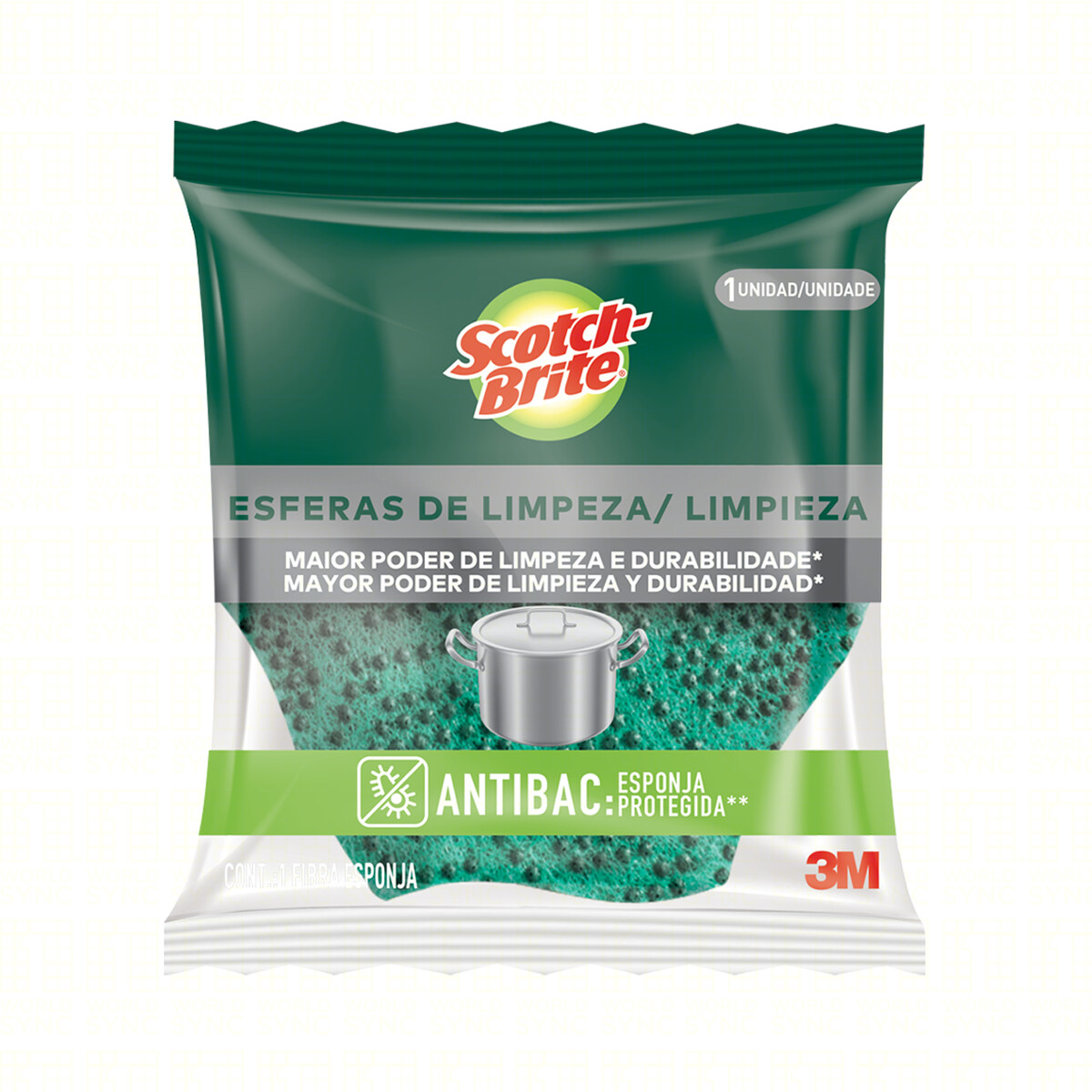 SCOTCH-BRITE ESFERAS MULT ANTIBACT CX/60