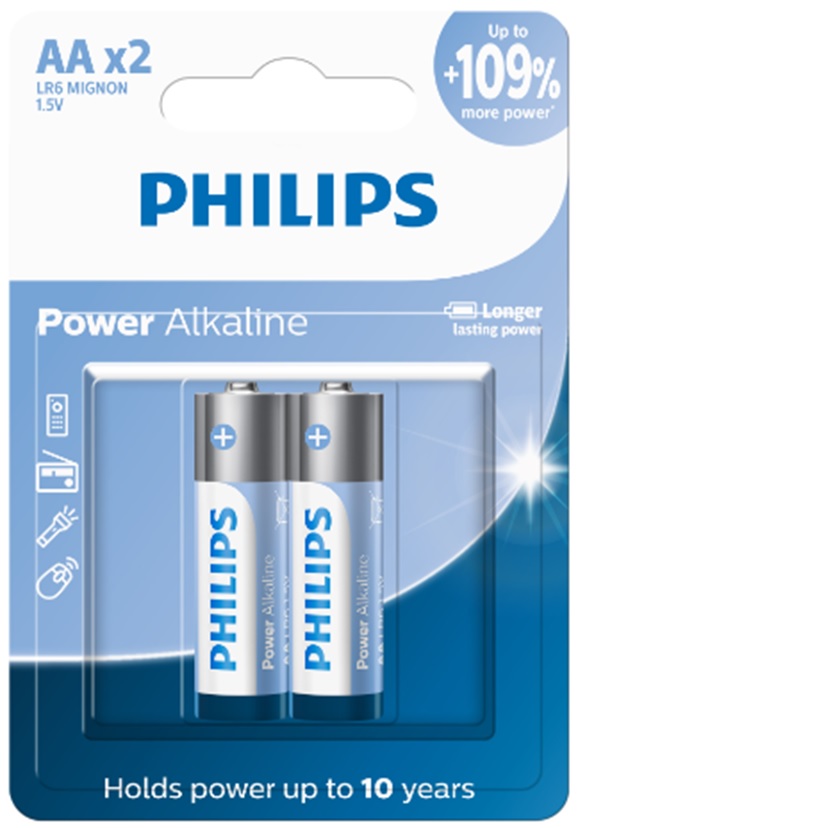 PHILIPS PILHA ALCAL AA C/2 DP12 CX/3