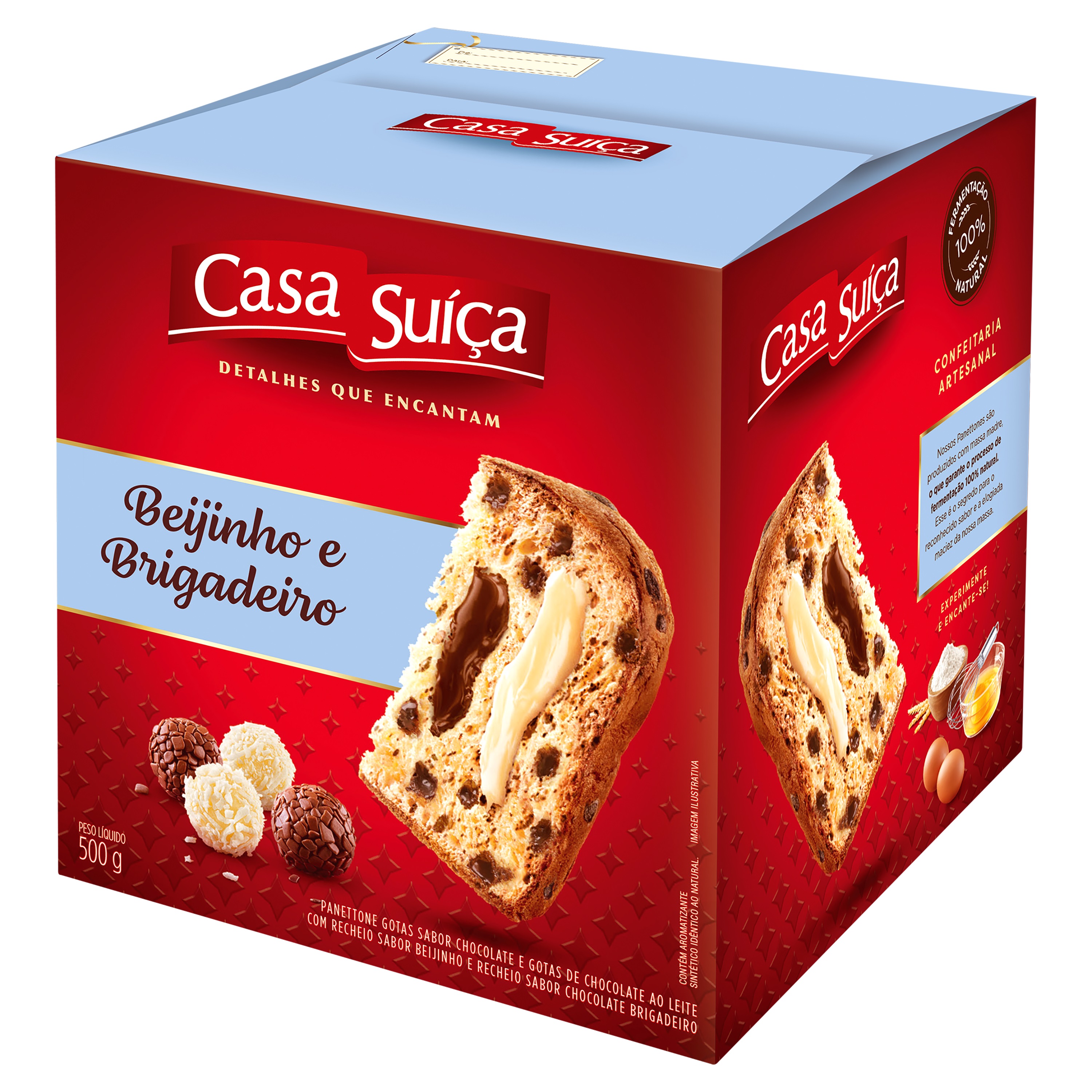 PANETONE BEIJINHO E BRIGAD. 500GR CX18