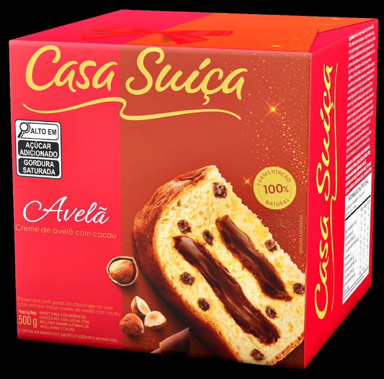 PANETONE CREM AVELA C/ CACAU 500GR CX18