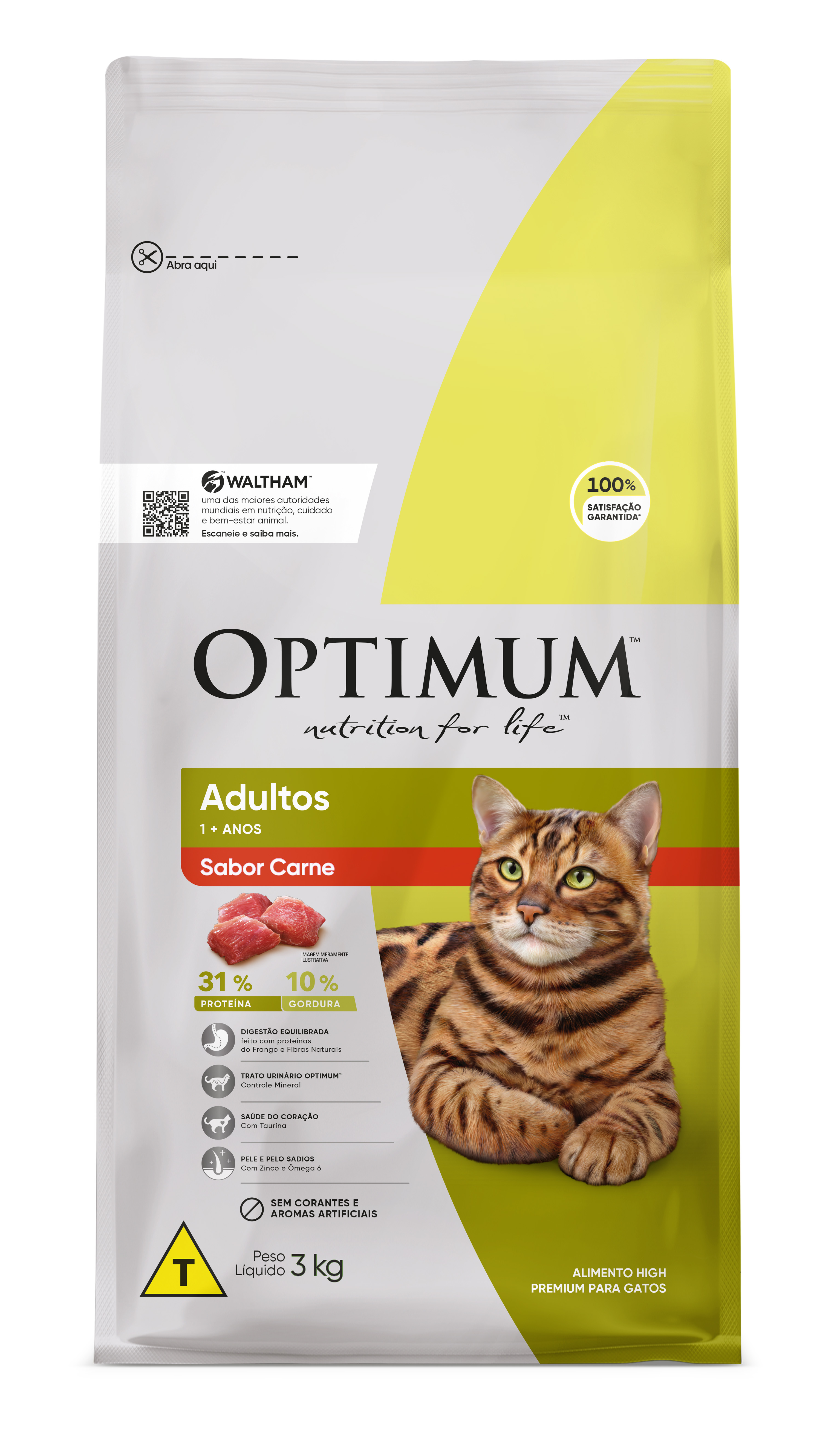 OPTIMUM DRY CAT AD CARNE 3KG FD/6